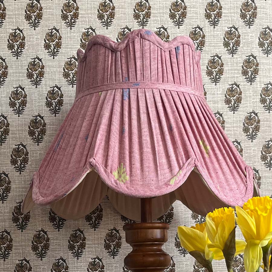 Pink Jamdani Lampshade