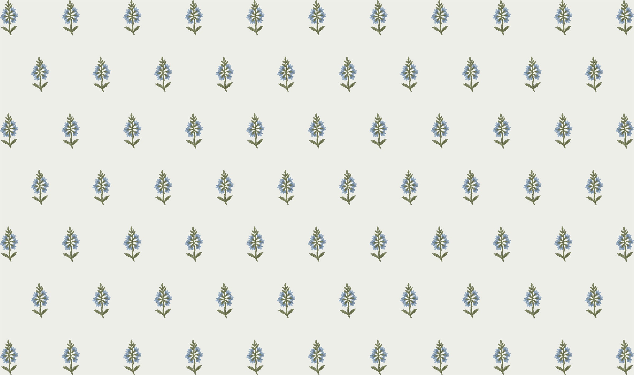Pattern of small blue flowers on a beige background